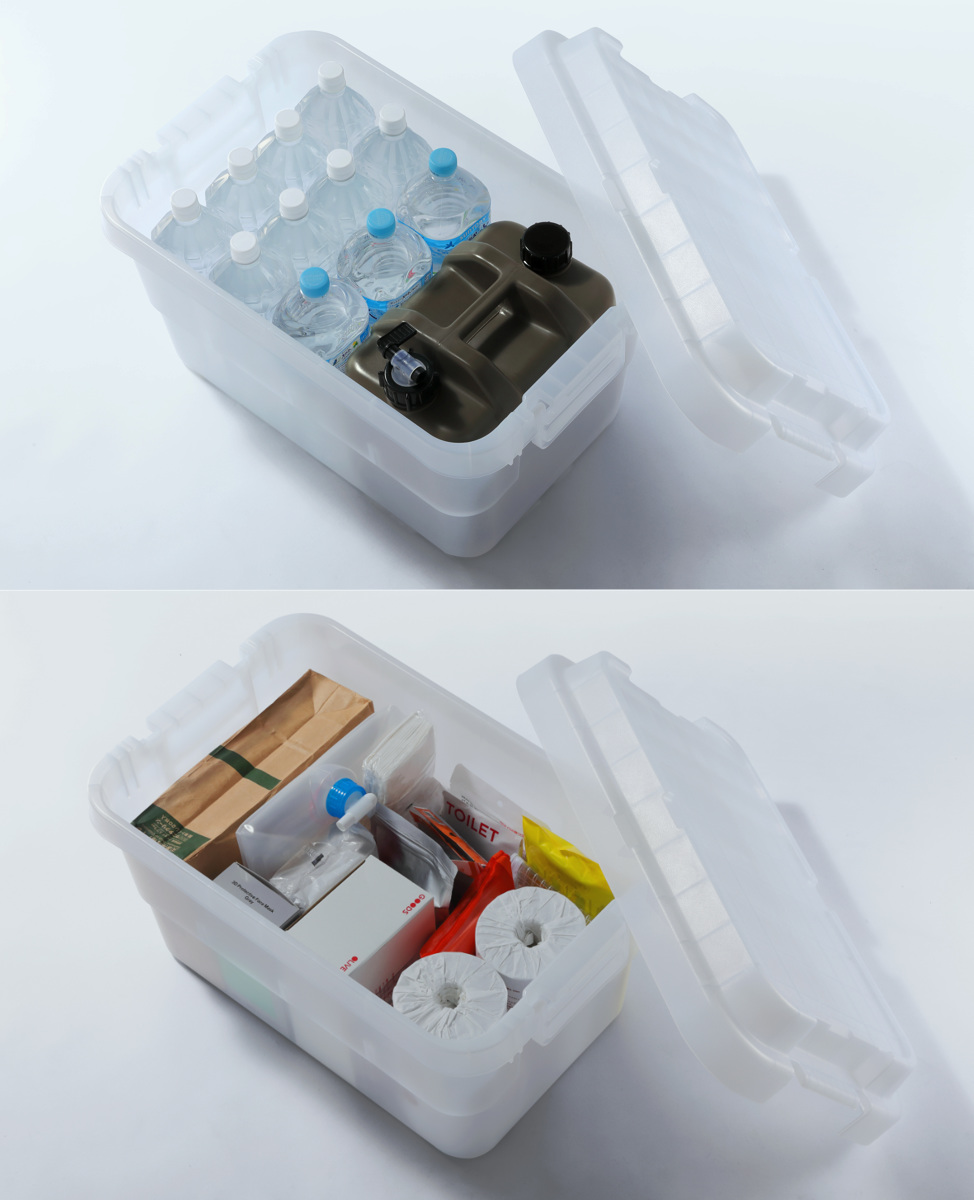 収納ボックス 幅60×奥行39×高さ35.7cm トランクカーゴ スタッキング クリアタイプ 50L TC-50S ( リス 座れる 収納ケース 収納 ボックス 頑丈箱 フタ付き ケース ストック ストッカー プラスチック 持ち手付き 日本製 コンテナ ) 【クリア】 クリア