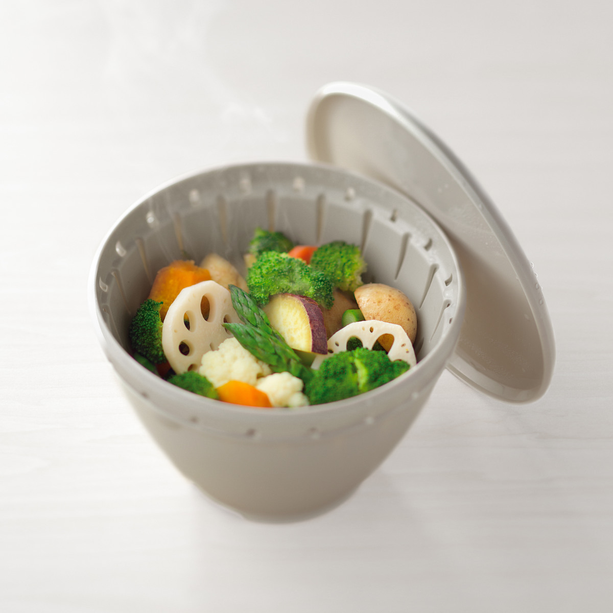 ザル・ボール 3点セット Sサイズ リベラリスタ ボールコランダーセットS フタ付き ( 食洗機対応 電子レンジ対応 ボウル ザル コランダー 耐熱ボウル ボール ざる 水切りザル 水切り 湯切り 下ごしらえ 蓋付き ふた付き ) 【ホワイト】 ホワイト