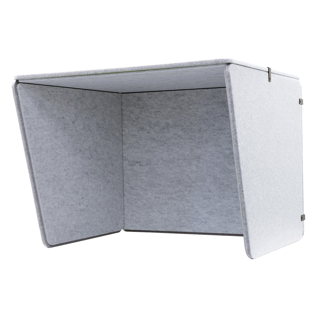 デスクパーテーション 幅100.5cm ワイド デスクブース REMUTE 日本製 ( パーテーション 卓上 デスク 仕切り リモートワーク 衝立 パーティション 吸音 机上 目隠し テレワーク Web会議 在宅勤務 雑音 騒音 軽減 組立 オフィス 自宅 ) 【ライトグレー】 ライトグレー