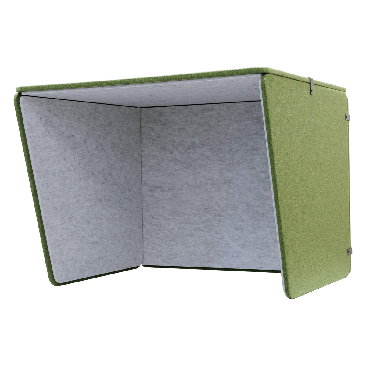 デスクパーテーション 幅100.5cm ワイド デスクブース REMUTE 日本製 ( パーテーション 卓上 デスク 仕切り リモートワーク 衝立 パーティション 吸音 机上 目隠し テレワーク Web会議 在宅勤務 雑音 騒音 軽減 組立 オフィス 自宅 ) 【ライトグレー】 ライトグレー