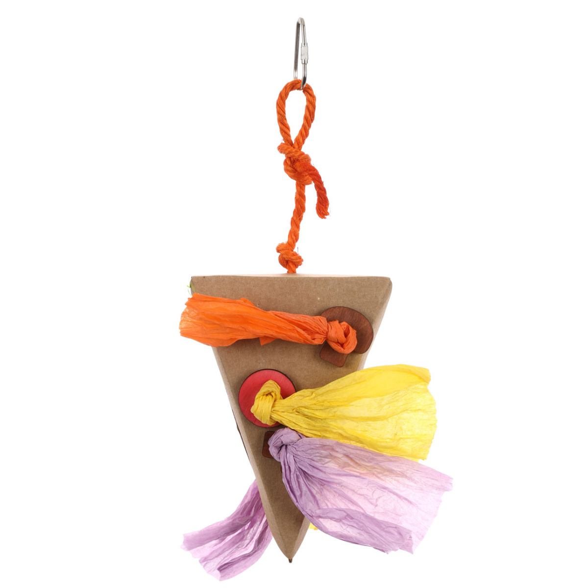 おもちゃ 鳥 ループ バディ ピザボックス ( バードトイ 鳥用おもちゃ 鳥のおもちゃ 吊り下げおもちゃ 鳥グッズ ペット用品 インコ オウム ペットおもちゃ ストレス発散 運動 )