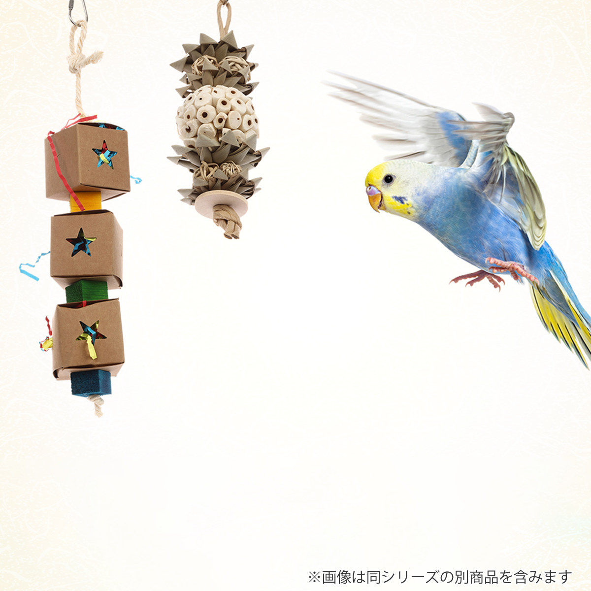 おもちゃ 鳥 ループ バディ トリプルボックス ( バードトイ 鳥用おもちゃ 鳥のおもちゃ 吊り下げおもちゃ 鳥グッズ ペット用品 インコ オウム ペットおもちゃ ストレス発散 運動 )