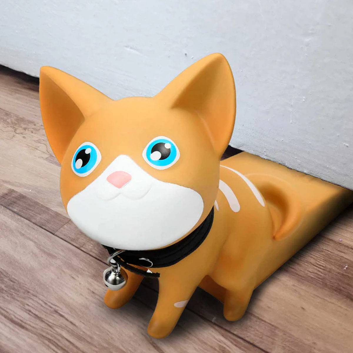 ドアストッパー アプリクス アニマルストッパー かわいい 動物 ( 扉ストッパー ドア ドア止め 扉 室内 アニマル 猫 ネコ 玄関 滑り止め シリコン 猫型 ねこ カエル かえる 固定 トラ クロ シロ カワイイ キュート インテリア ) 【クロ】 クロ