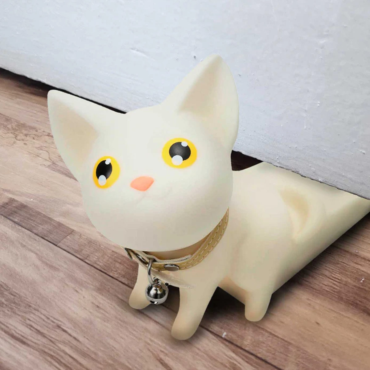 ドアストッパー アプリクス アニマルストッパー かわいい 動物 ( 扉ストッパー ドア ドア止め 扉 室内 アニマル 猫 ネコ 玄関 滑り止め シリコン 猫型 ねこ カエル かえる 固定 トラ クロ シロ カワイイ キュート インテリア ) 【クロ】 クロ