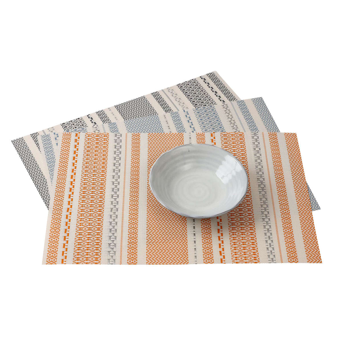 ランチョンマット アプリクス ジオクラシック ( 45×30cm おしゃれ 洗える 撥水 幾何学模様 PVC マット 角型 長方形 北欧 カフェ ナチュラル インテリア ) 【ライトブルー】