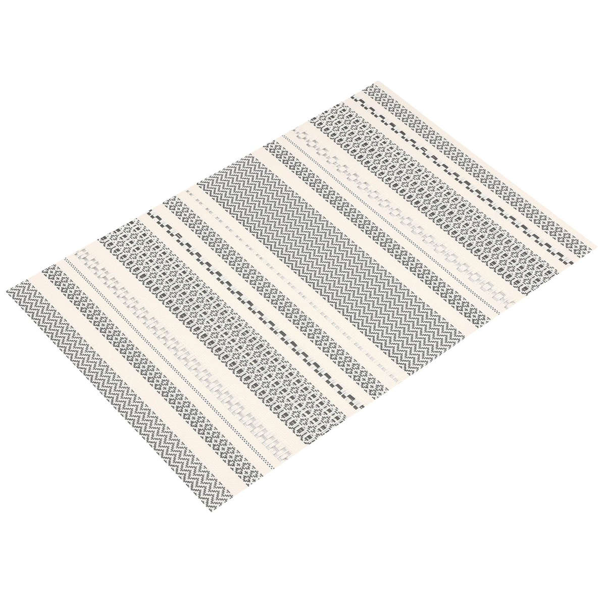 ランチョンマット アプリクス ジオクラシック 同色4枚セット ( 45×30cm おしゃれ 洗える 撥水 幾何学模様 PVC マット 角型 長方形 北欧 カフェ ナチュラル インテリア ) 【ライトブルー】 ライトブルー