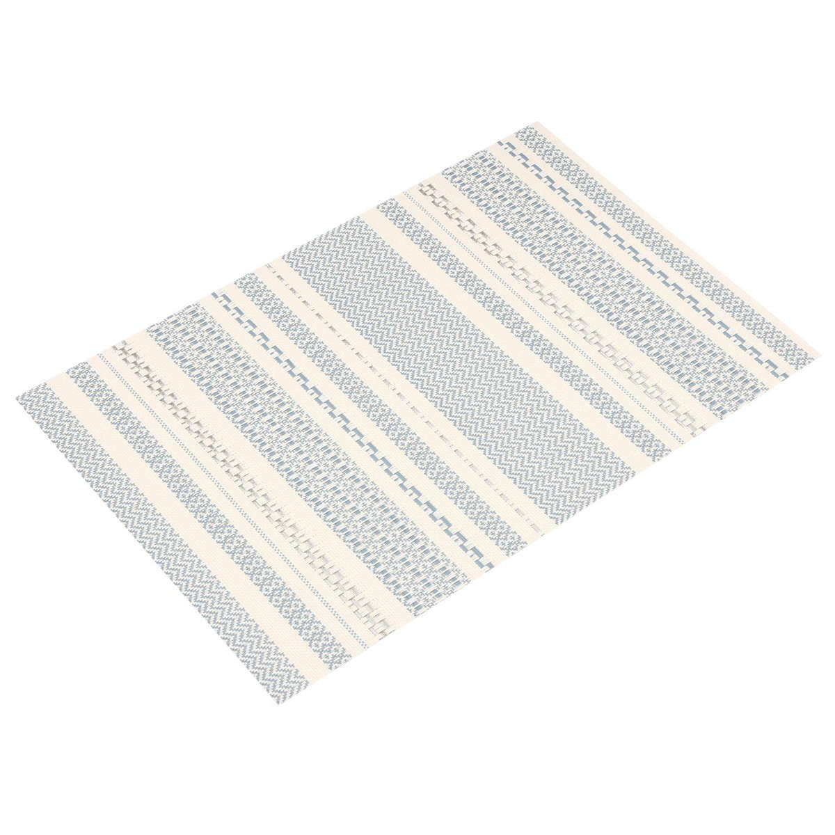 ランチョンマット アプリクス ジオクラシック 同色4枚セット ( 45×30cm おしゃれ 洗える 撥水 幾何学模様 PVC マット 角型 長方形 北欧 カフェ ナチュラル インテリア ) 【ライトブルー】 ライトブルー