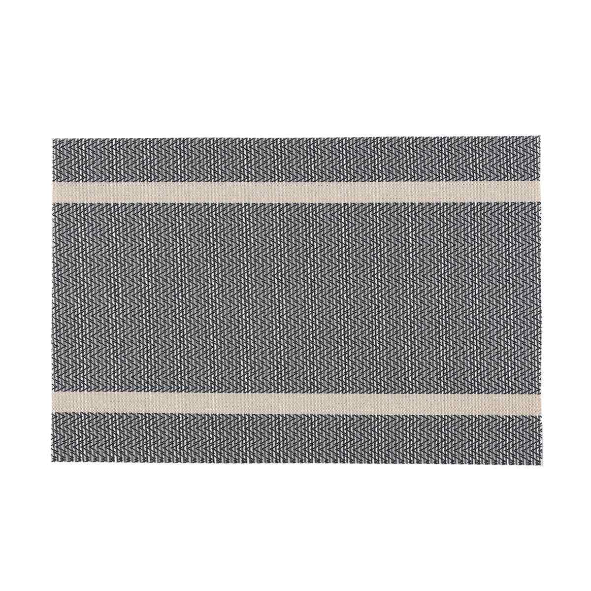 ランチョンマット アプリクス シェブロン ( 45×30cm おしゃれ 撥水 洗える テーブルマット PVC マット 角型 長方形 モダン シンプル 北欧 シック 食卓 ) 【ブラック】 ブラック