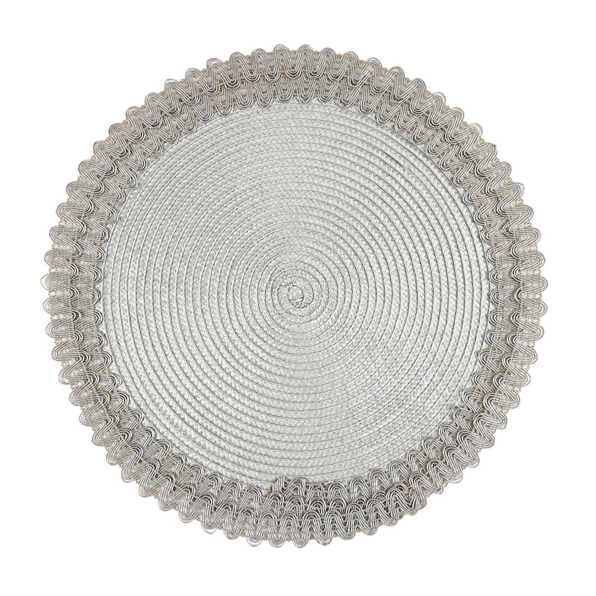 ランチョンマット アプリクス ラウンドナチュレ ( 38×38cm おしゃれ 撥水 洗える 丸型 丸 ラウンド 北欧風 シンプル クラシック モダン ナチュラル ) 【ホワイト】 ホワイト