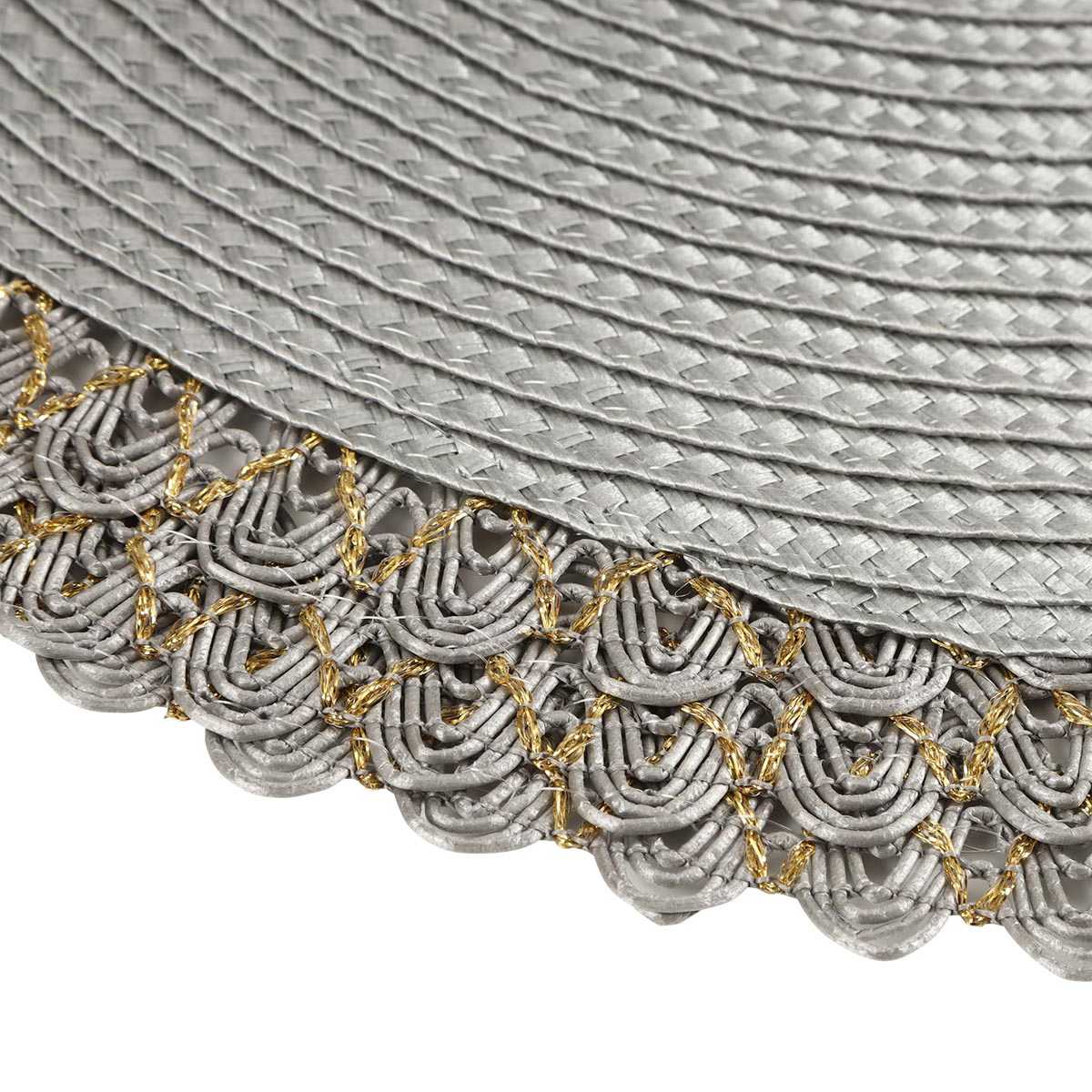 ランチョンマット アプリクス ラウンドナチュレ ( 38×38cm おしゃれ 撥水 洗える 丸型 丸 ラウンド 北欧風 シンプル クラシック モダン ナチュラル ) 【ホワイト】 ホワイト