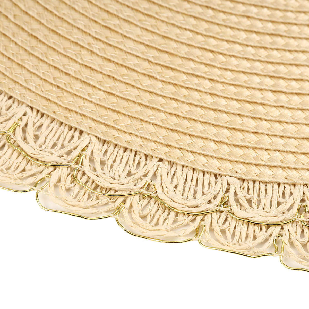 ランチョンマット アプリクス ラウンドナチュレ ( 38×38cm おしゃれ 撥水 洗える 丸型 丸 ラウンド 北欧風 シンプル クラシック モダン ナチュラル ) 【ホワイト】 ホワイト