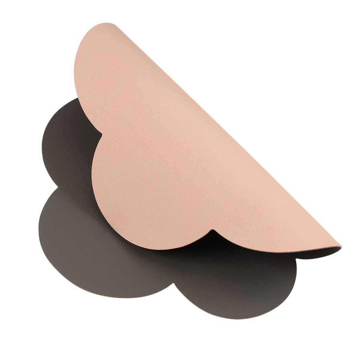 ランチョンマット アプリクス クラウド ( 42×35cm おしゃれ 撥水 洗える PVC リバーシブル テーブルマット エレガント 食卓 雲型 クラウド型 ) 【ブラウン×ブラック】 ブラウン×ブラック