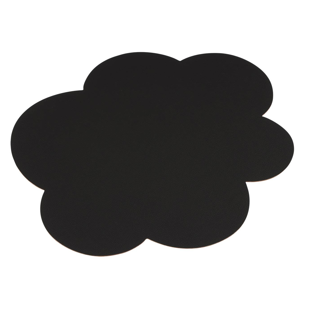 ランチョンマット アプリクス クラウド 同色4枚セット ( 42×35cm おしゃれ 撥水 洗える PVC リバーシブル テーブルマット エレガント 食卓 雲型 クラウド型 ) 【ブラウン×ブラック】 ブラウン×ブラック