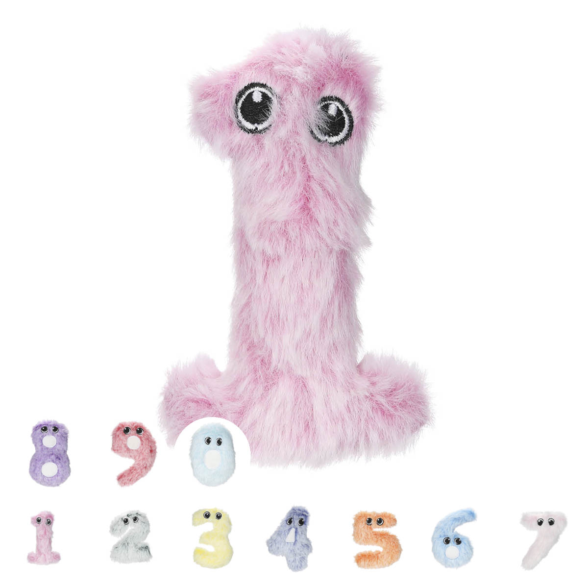 ペット おもちゃ ループスモル ナンバーズ 犬 ( 犬用 ペット用 ぬいぐるみ かわいい 音が出る 噛む 音が鳴る 数字 犬のおもちゃ 動物 ストレス発散 ペットおもちゃ 噛むおもちゃ ペット用品 小型犬 音 まとめ買い ) 【7】