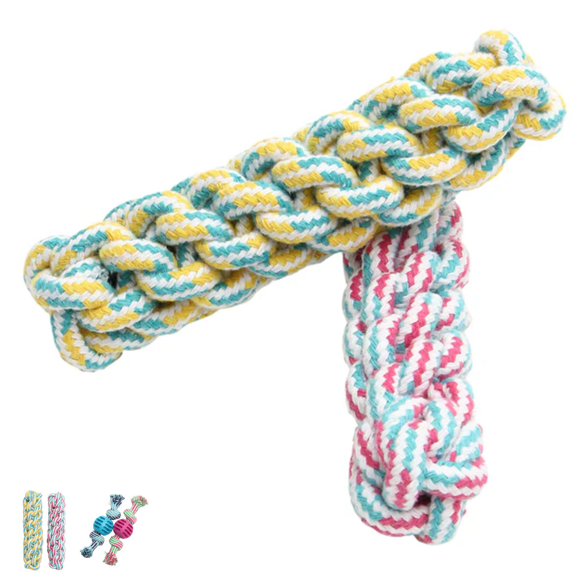 犬用おもちゃ ループ ノッティー 2個セット ペット （ 犬用 おもちゃ ロープ 引っ張り合い 犬 玩具 ストレス解消 ボール デンタルケア 噛む ペットトイ ペットおもちゃ ペット用 ひっぱりおもちゃ ペット用品 ） 【ロープボール】