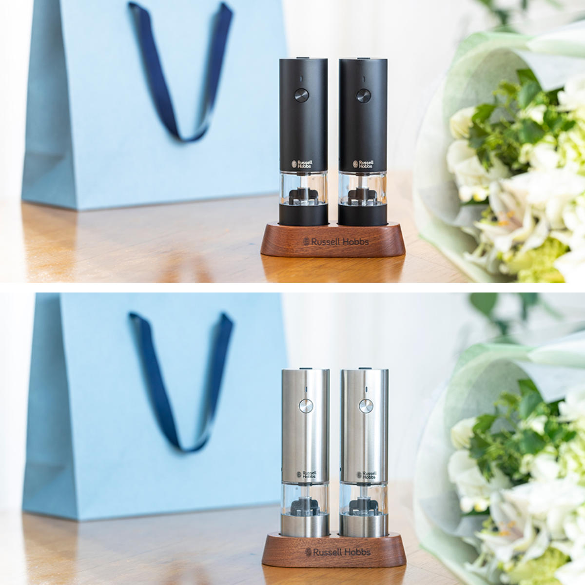 Russell Hobbs 充電式 電動ミル 2本セット ソルト＆ペッパー