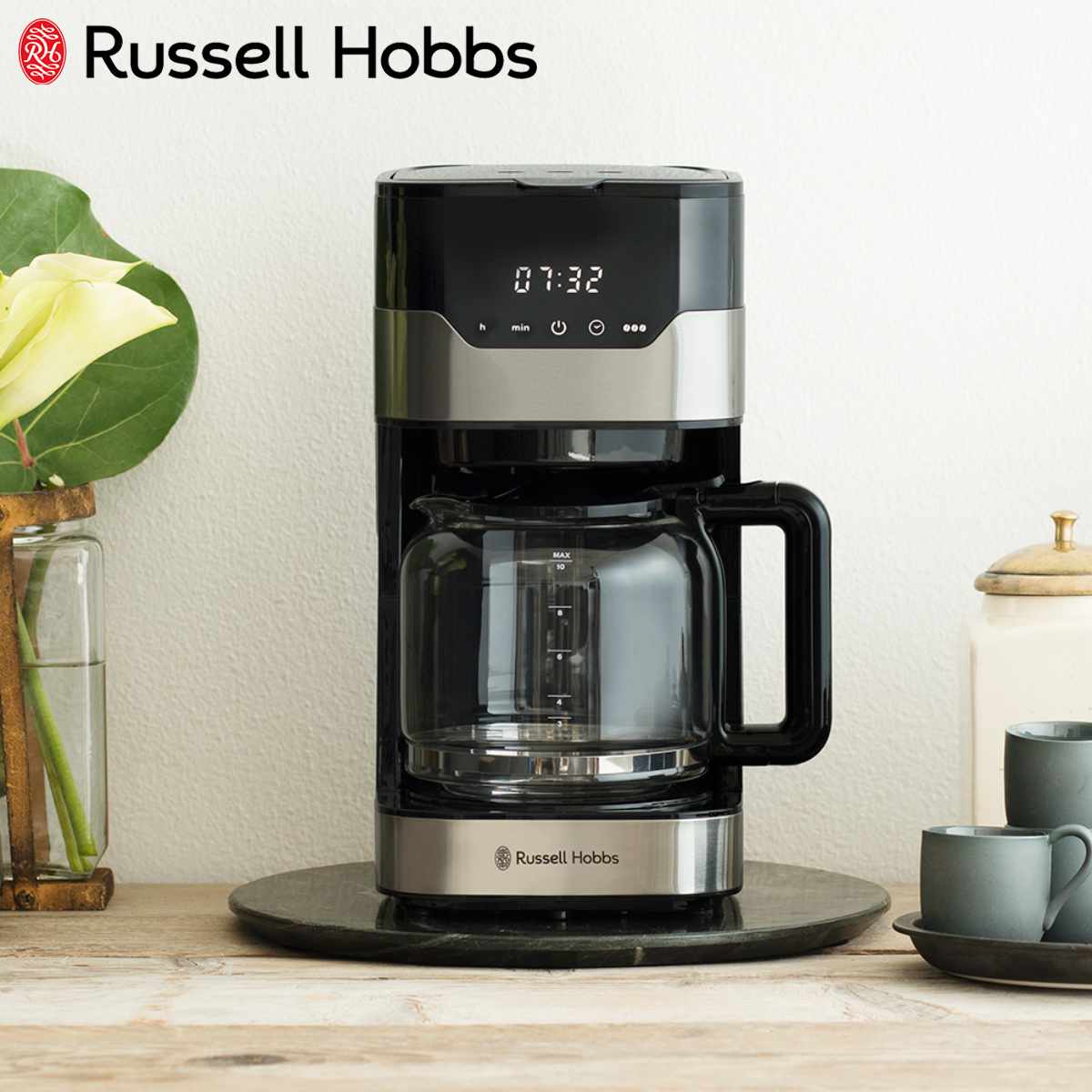 Russell Hobbs GRAN Drip 10cup グランドリップ10カップ ( ラッセルホブス コーヒーメーカー 10杯用 coresゴールドフィルター付き ドリップ コーヒー おしゃれ シンプル キッチン家電 珈琲メーカー )