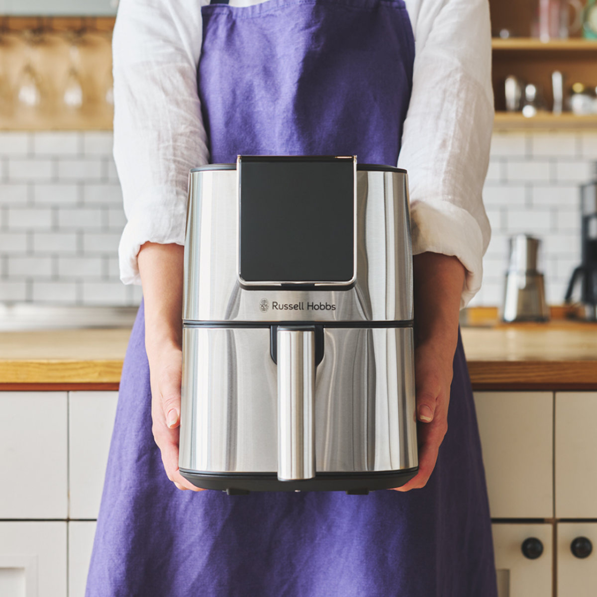 Russell Hobbs エアフライオーブン 4L ノンフライヤー 電気フライヤー ( ラッセルホブス Air Fry Oven エアフライヤー ノンオイル 油を使わない 低カロリー 揚げ物 レシピ付 時短調理 簡単調理 ほったらかし シルバー )