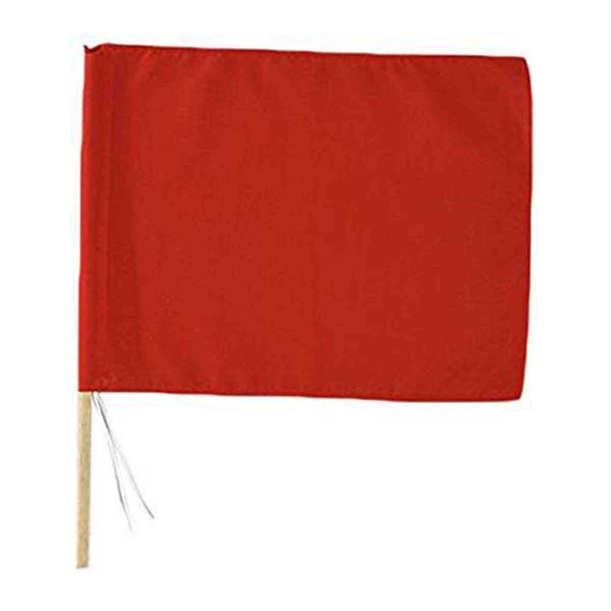 手旗 レッド 30×42cm ( 赤色 無地 防災用品 フラッグ 旗 はた ハタ 交通整理 工事現場 倉庫 安全 建築 建設 現場 工場 会社 オフィス 学校 施設 安全用品 防災グッズ 災害 防災 災害時 )
