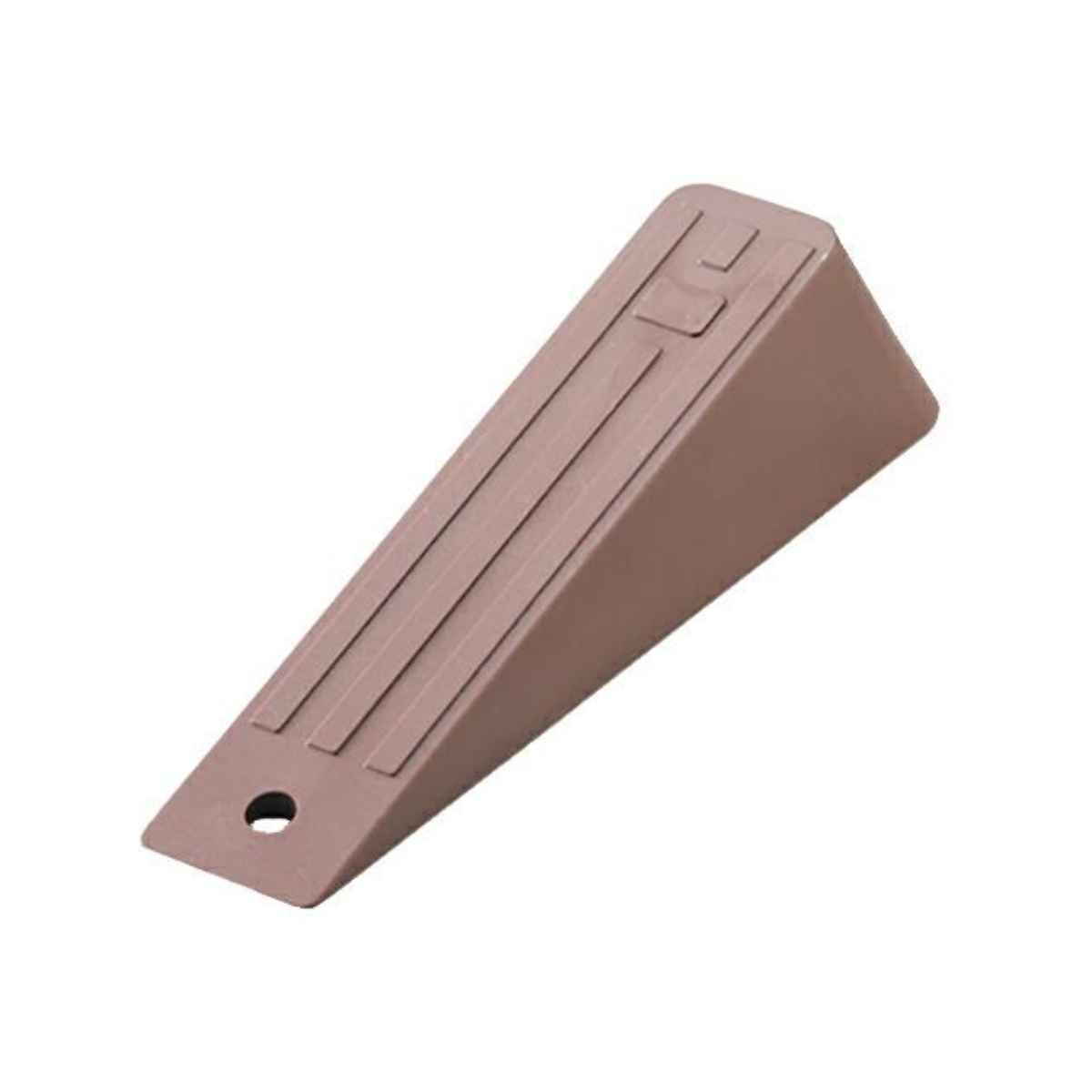 ドアストッパー 高さ3cm 最大幅4×長さ12cm ゴム製 ブラウン （ 扉ストッパー 戸当たり ）