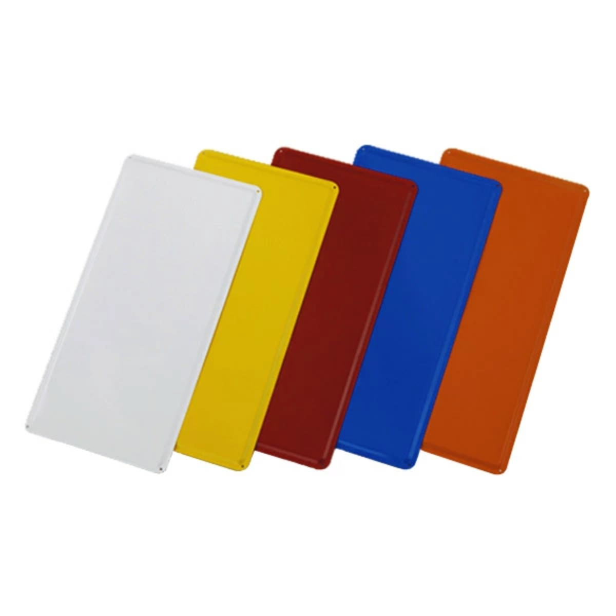 無地板 スチール－18 スチール製 明治山型 30×60cm （ 標識板 無地 板 看板 表示版 標識 注意 工場 工事現場 ） 【ホワイト】