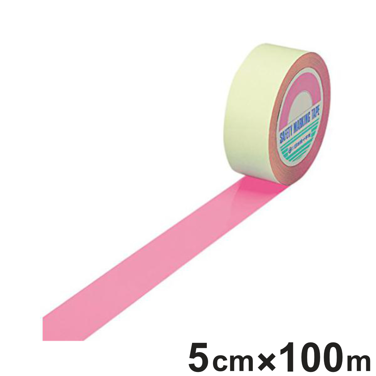 ガードテープ ピンク 50mm幅 100m GT-501P テープ 日本製 ( フロアテープ 屋内 安全 区域 標示 粘着テープ 区画整理 線引き ライン引き ラインテープ 室内 床 対応 専用 安全用品 用品 グッズ )