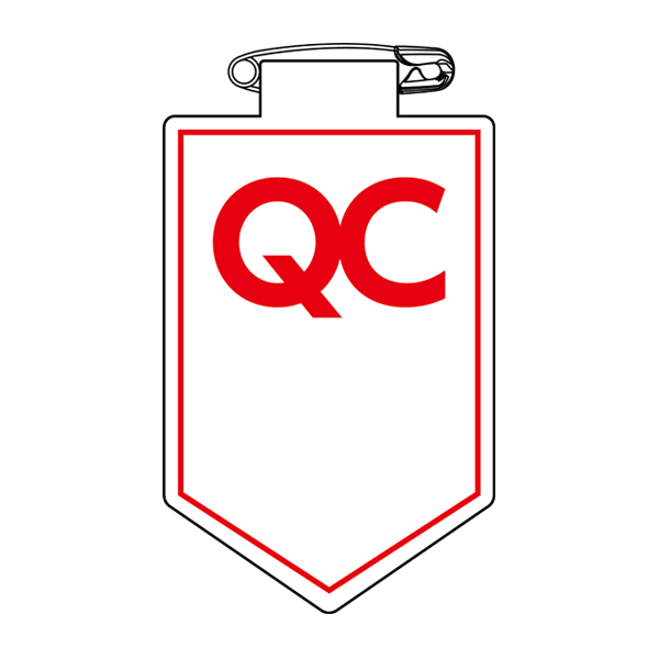 ビニールワッペン 胸39 ワッペン ビニール ラミネート加工 日本製 ( 胸章 職務 名札 ビニール製 安全ピン付き 明示 作業 現場 作業員 見やすい 安全用品 安全 用品 グッズ )