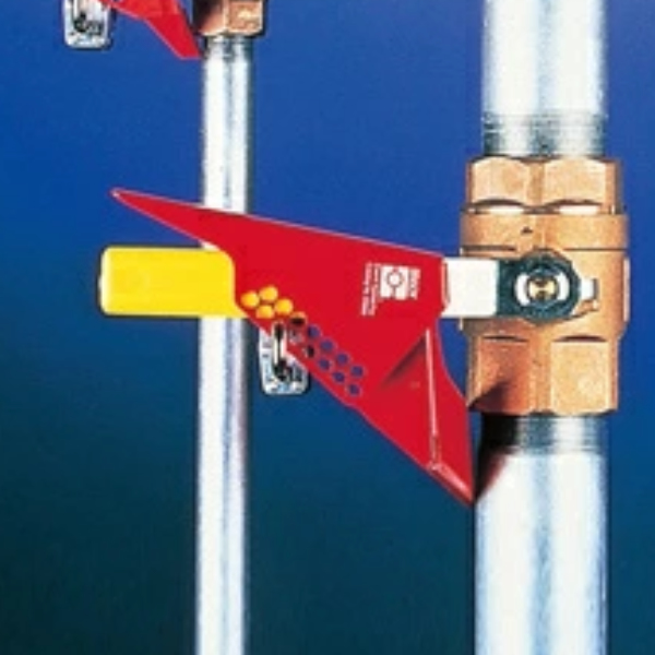 バルブハンドル用 ボールバルブロック ポール径7.6cm以下用 （ 安全用品 配管バルブ 誤作動防止 ）