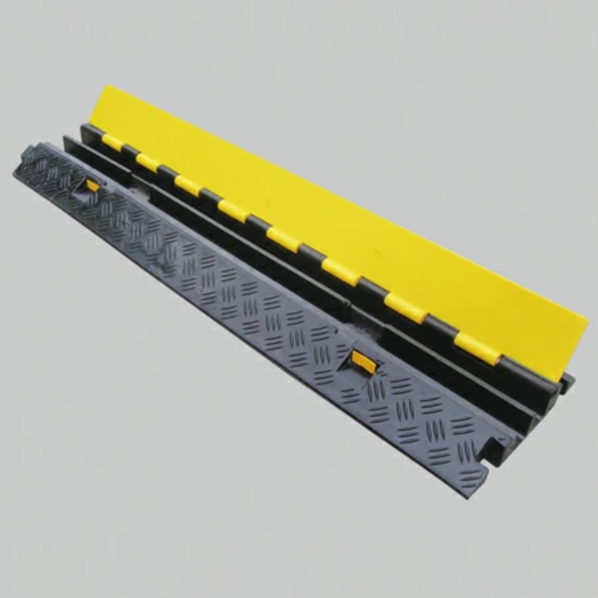 ケーブルガード 2列溝タイプ 100×25cm ( 法人限定 安全用品 配線 保護カバー )