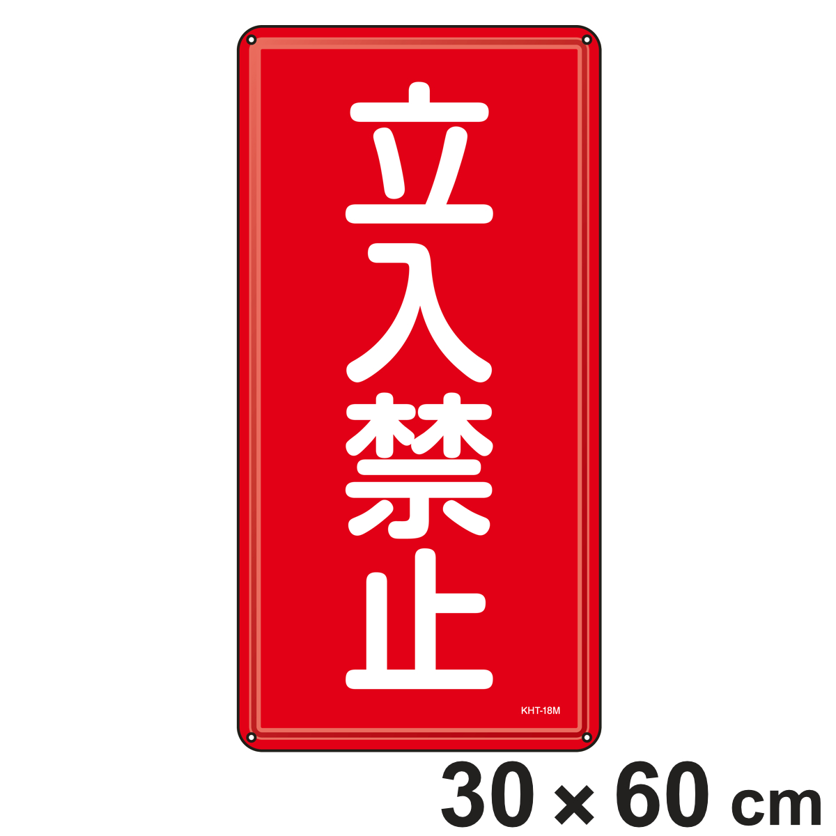 危険物標識 「立入禁止」 標示看板 縦書き 60x30cm スチール製 ねじ止めタイプ ( 防災 標識パネル 危険物 標識 注意喚起 看板 安全用品 業務用品 標語 注意 喚起 案内板 )