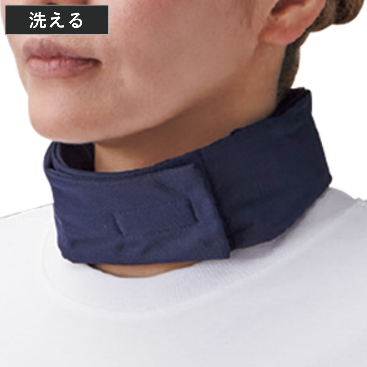 熱中対策用品 涼感ネッククーラー 保冷剤付き ( ネッククーラー 首 冷やす 冷却 グッズ 50cm 長さ調節可 洗える 涼感 ひんやり 保冷剤 冷たい 熱中症対策 暑さ対策 首元 ネック リング クーラー 洗濯OK 繰り返し使える )