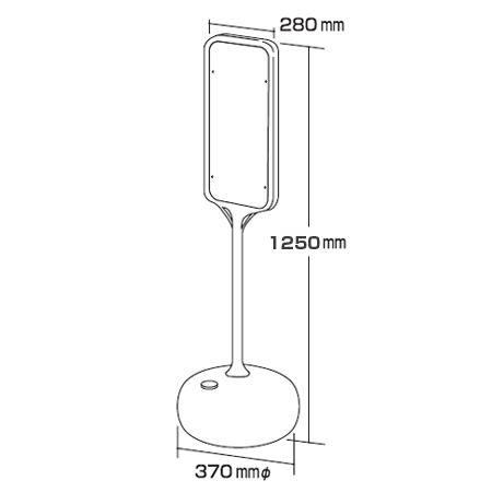 サインスタンド 「身障者用スペース」 両面表示 ポリエチレン製 ポップスタンド PS-8W ( 法人限定 案内板 標識 立て看板 )