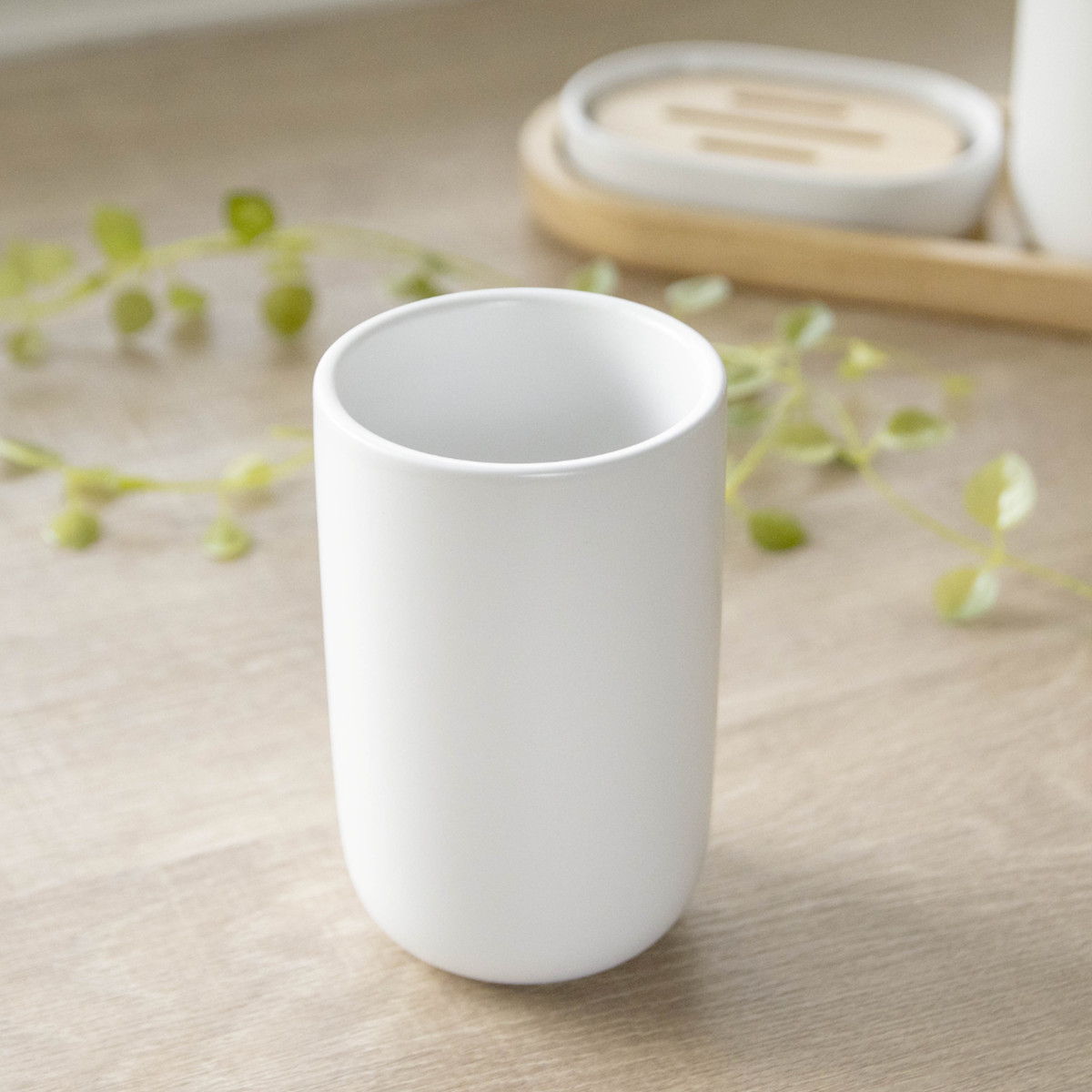 ウォーターカップ SALUS 歯ブラシスタンド ナチュラル （ セイラス 歯磨きコップ タンブラー コップ うがい 歯ブラシ 洗面 歯磨き 洗面所 洗面用コップ シンプル 洗面用品 ホワイト ）