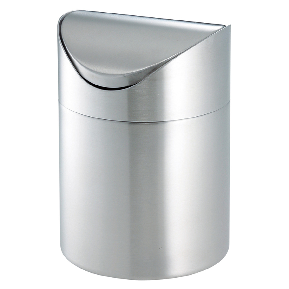 ゴミ箱 マトリス ステンレス製 おしゃれ 高級感 フタ付き ( ごみ箱 サニタリーボックス ステンレス 卓上 コンパクト トイレ用 小さい 筒型 ふた付き スイング )