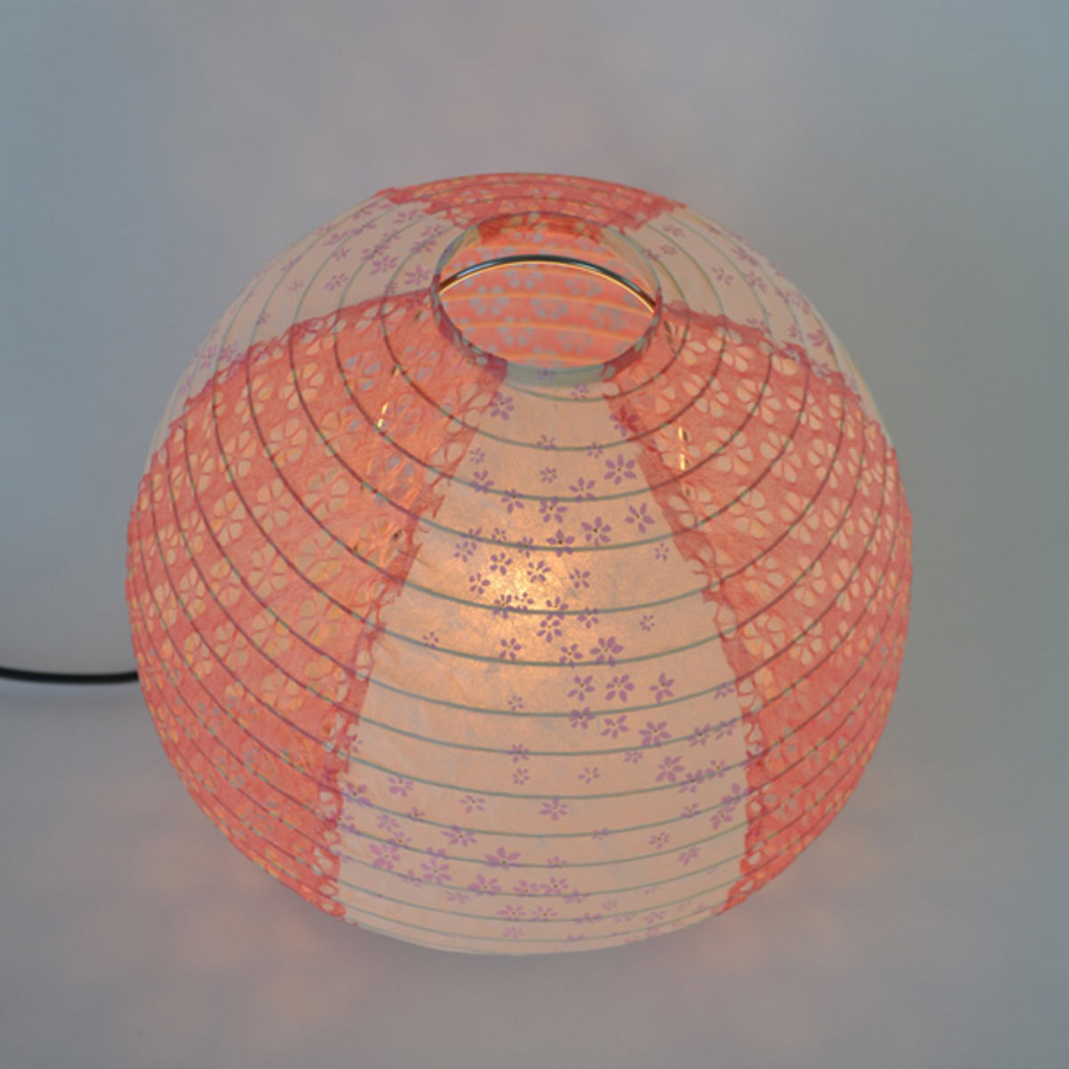 テーブルライト 和紙 テーブルランプ 花舞ピンク×小梅赤 ( 照明 テーブル LED 和照明 和室 和モダン 電気 デスク ライト 和風 照明器具 テーブル照明 )