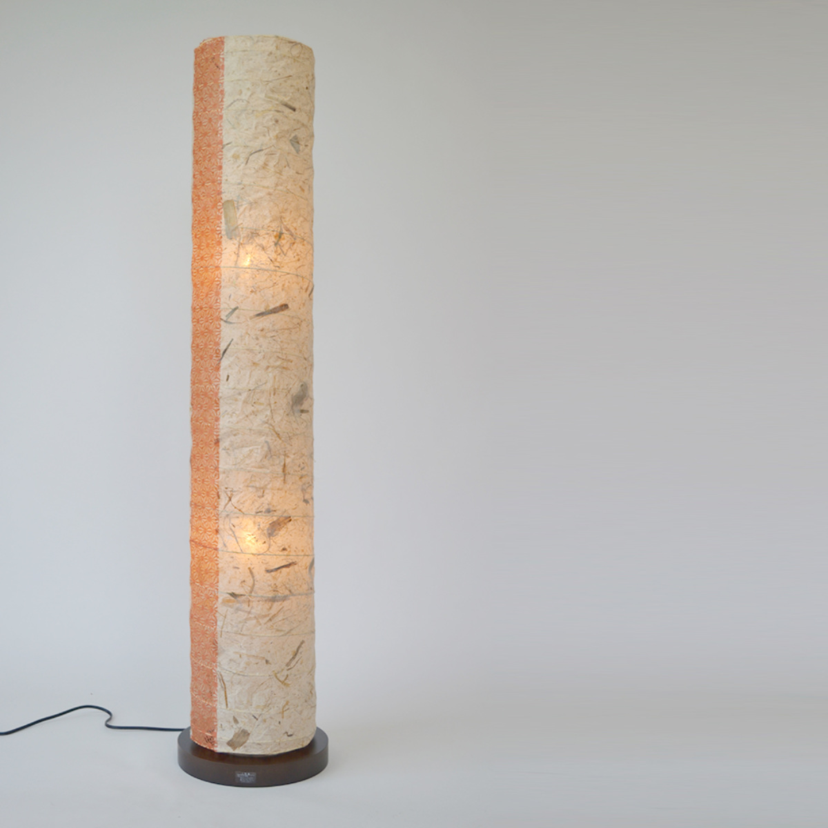 フロアライト 2灯 trunk 和紙照明 バナナ紙×麻葉煉瓦 日本製 彩光デザイン ( フロアスタンド 照明 フロアスタンドライト 和紙 大型 スタンド 和モダン 和風 LED スタンドライト おしゃれ 照明器具 )