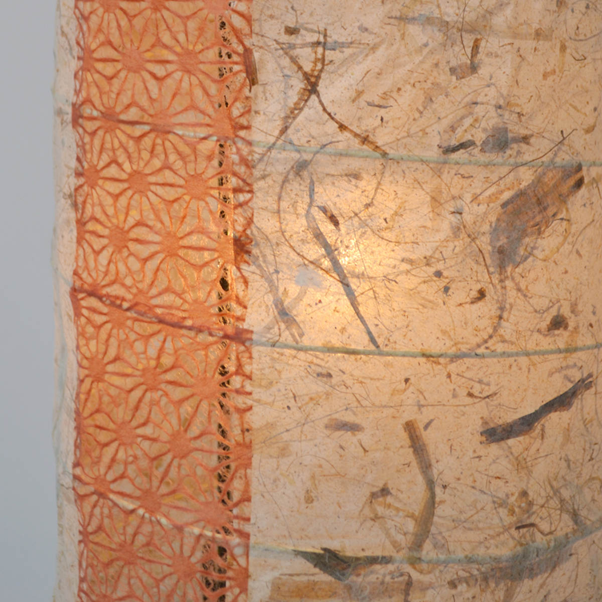 フロアライト 2灯 trunk 和紙照明 バナナ紙×麻葉煉瓦 日本製 彩光デザイン ( フロアスタンド 照明 フロアスタンドライト 和紙 大型 スタンド 和モダン 和風 LED スタンドライト おしゃれ 照明器具 )