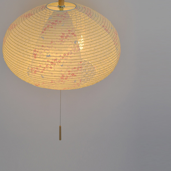 ペンダントライト 2灯 花うさぎピンク×小梅白 日本製 和風 天井照明 ( 照明 天井 和風照明 2灯式 和室 和モダン 照明器具 2灯ペンダント LED 電気 ペンダント照明 インテリア シーリングライト )