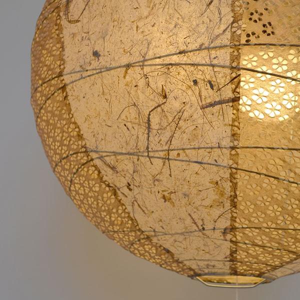 ペンダントライト 1灯 25cm 提灯 ツインバナナ 和紙照明 日本製 彩光デザイン ( 照明 天井 和風照明 丸 吊り下げ 1灯式 照明器具 1灯ペンダント LED 電気 ペンダント照明 インテリア シーリングライト )