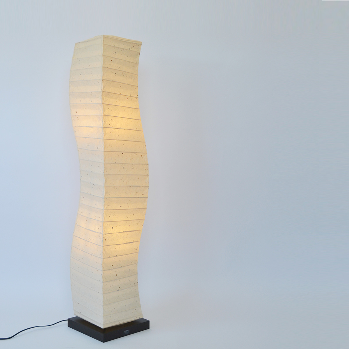 フロアライト 2灯 warp 和紙照明 粕紙 日本製 彩光デザイン ( 本美濃紙 照明 ライト 照明器具 間接照明 フロアランプ 和紙 大型 スタンド )