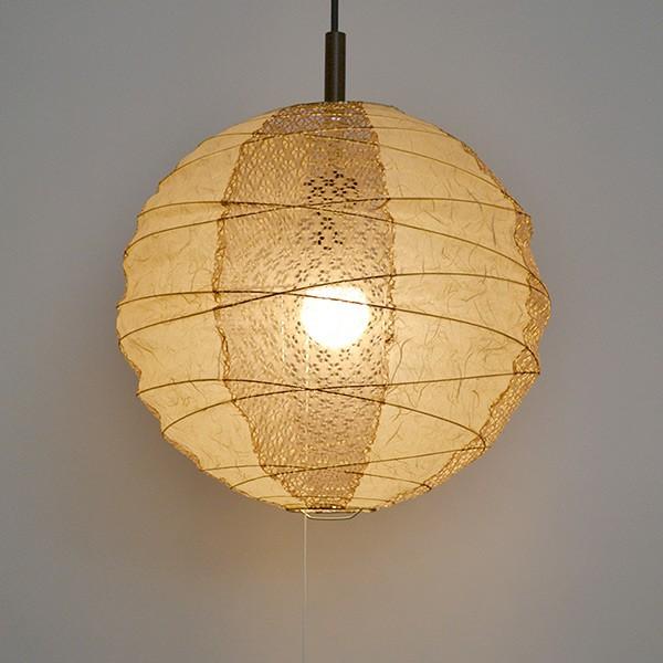 ペンダントライト 2灯 cross 雲龍ベージュ×小梅茶 直径39×高さ37cm 和紙照明 日本製 和風 天井照明 ( 照明 天井 和風照明 丸 吊り下げ ライト 照明器具 2灯式 リビング ダイニング 居間 寝室 和室 洋室 おしゃれ 美濃和紙 和紙 )