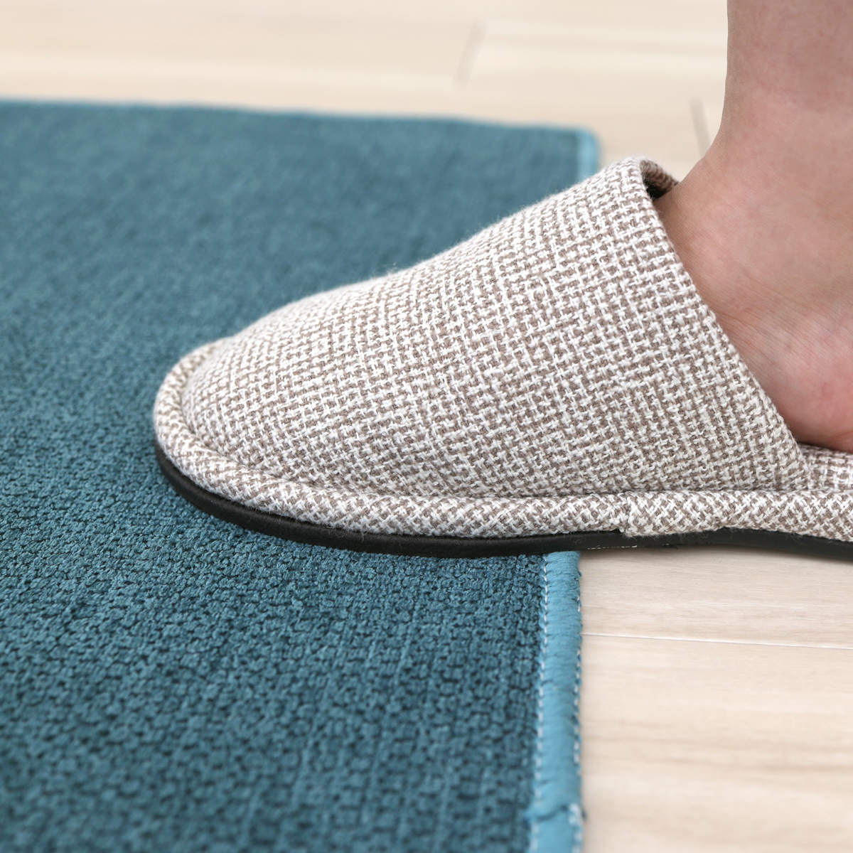 キッチンマット PallyPally 47×240cm 撥水加工 洗濯機可 ( マット キッチンラグ インテリアマット 台所マット 水に強い 洗える 薄手 マルチマット 廊下敷き ラグマット 室内 ラグ 滑り止め加工 撥水 拭ける ) 【ブラウン】 ブラウン