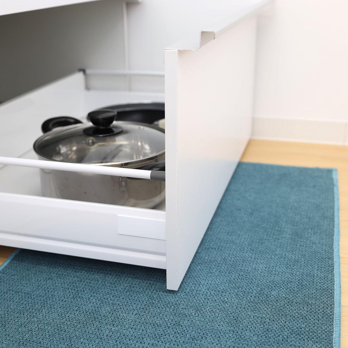 キッチンマット PallyPally 47×240cm 撥水加工 洗濯機可 ( マット キッチンラグ インテリアマット 台所マット 水に強い 洗える 薄手 マルチマット 廊下敷き ラグマット 室内 ラグ 滑り止め加工 撥水 拭ける ) 【ブラウン】 ブラウン