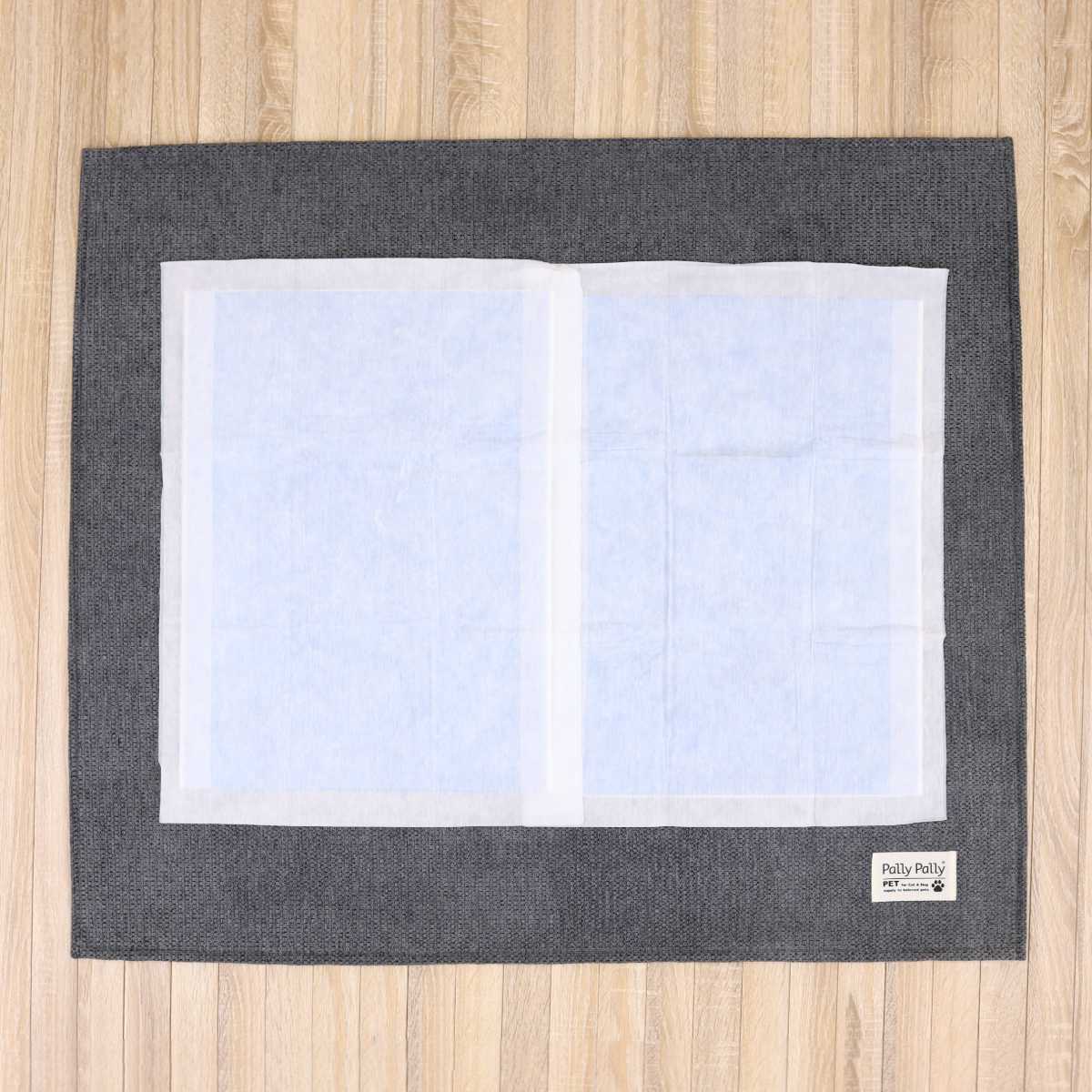 ペットマット 100×86cm PallyPallyPET 犬 猫 はっ水 ( 洗える 滑り止め トイレマット はっ水加工 滑りにくい 床暖房対応 ペット ペット用品 ウォッシャブル 丸洗い 洗濯可 撥水加工 お手入れ簡単 ズレにくい 犬用 猫用 ペット用 ) 【グレー】 グレー