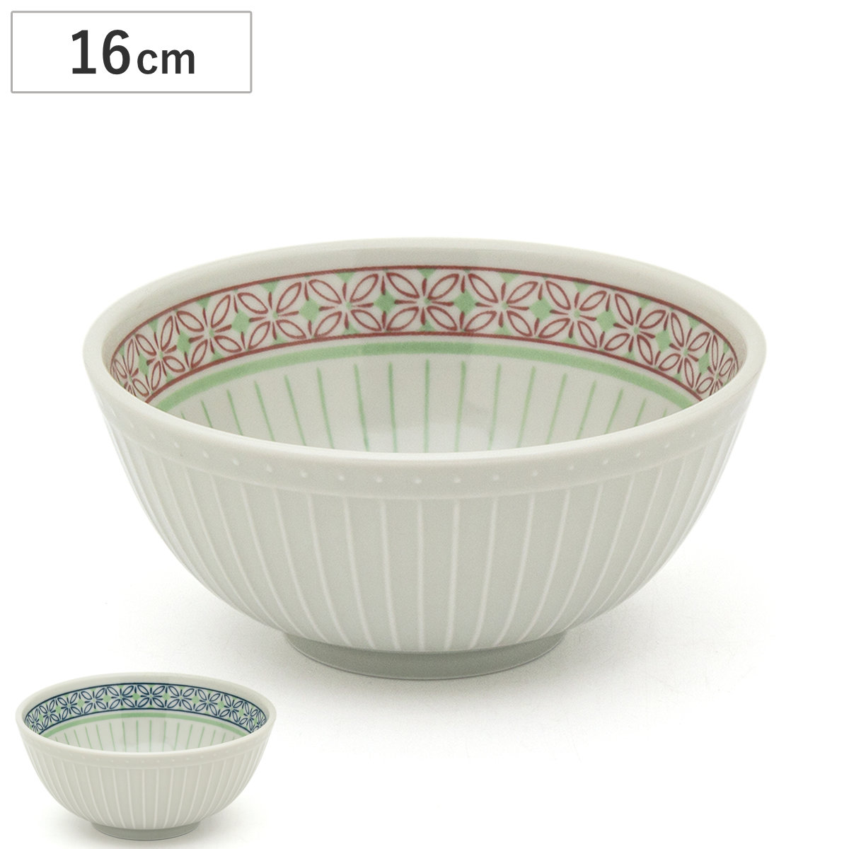丼鉢 多用丼 ( 16cm 食洗機対応 電子レンジ対応 磁器 美濃焼 ボウル 鉢 器 うつわ 皿 深皿 ラーメン鉢 うどん そば 食器 日本製 七宝つなぎ文様 縁起が良い 十草模様 和モダン おしゃれ ) 【青】