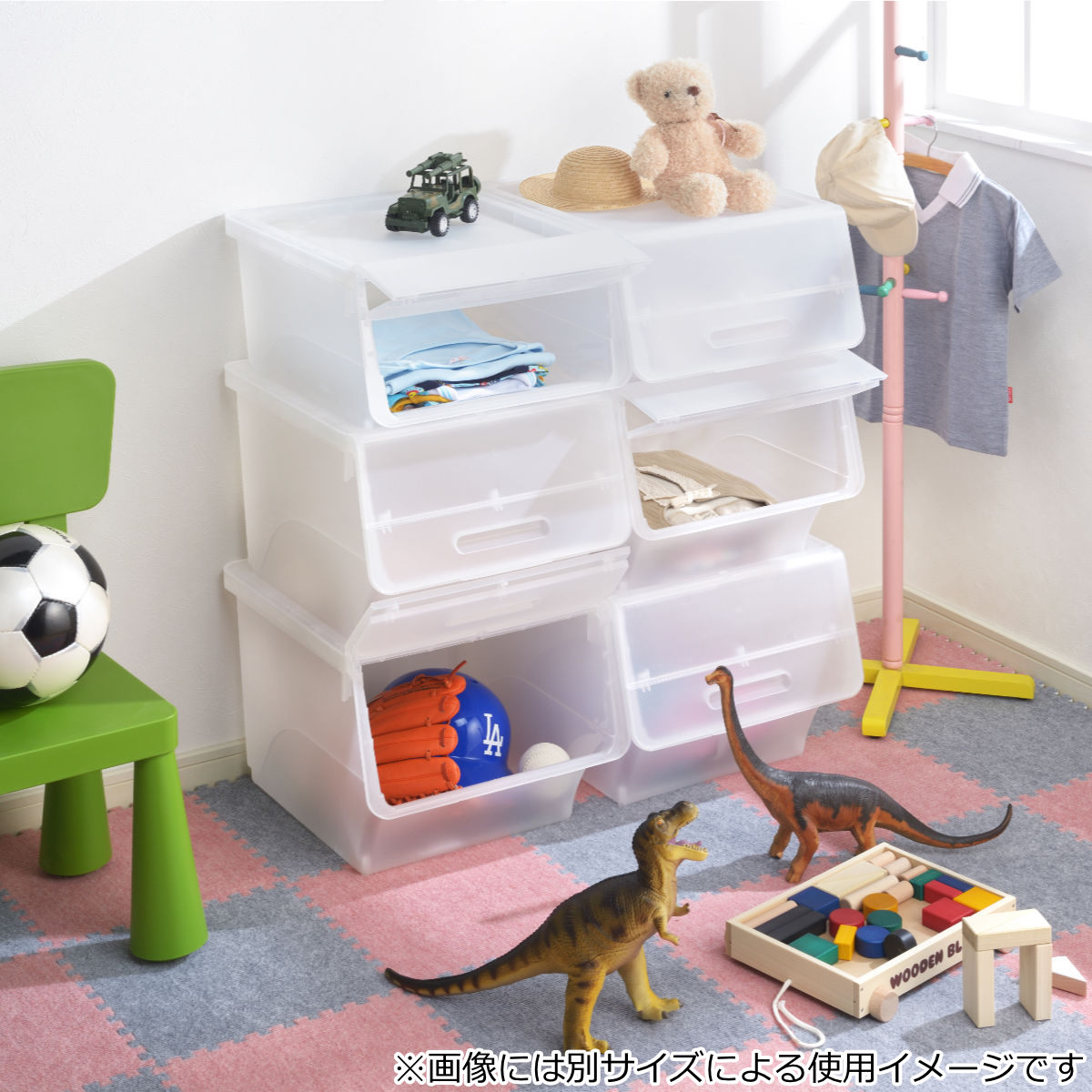 amana *・★送料無料★木箱 収納ボックス 前開き ナチュラ フロックワイド30 深型 幅57×奥行