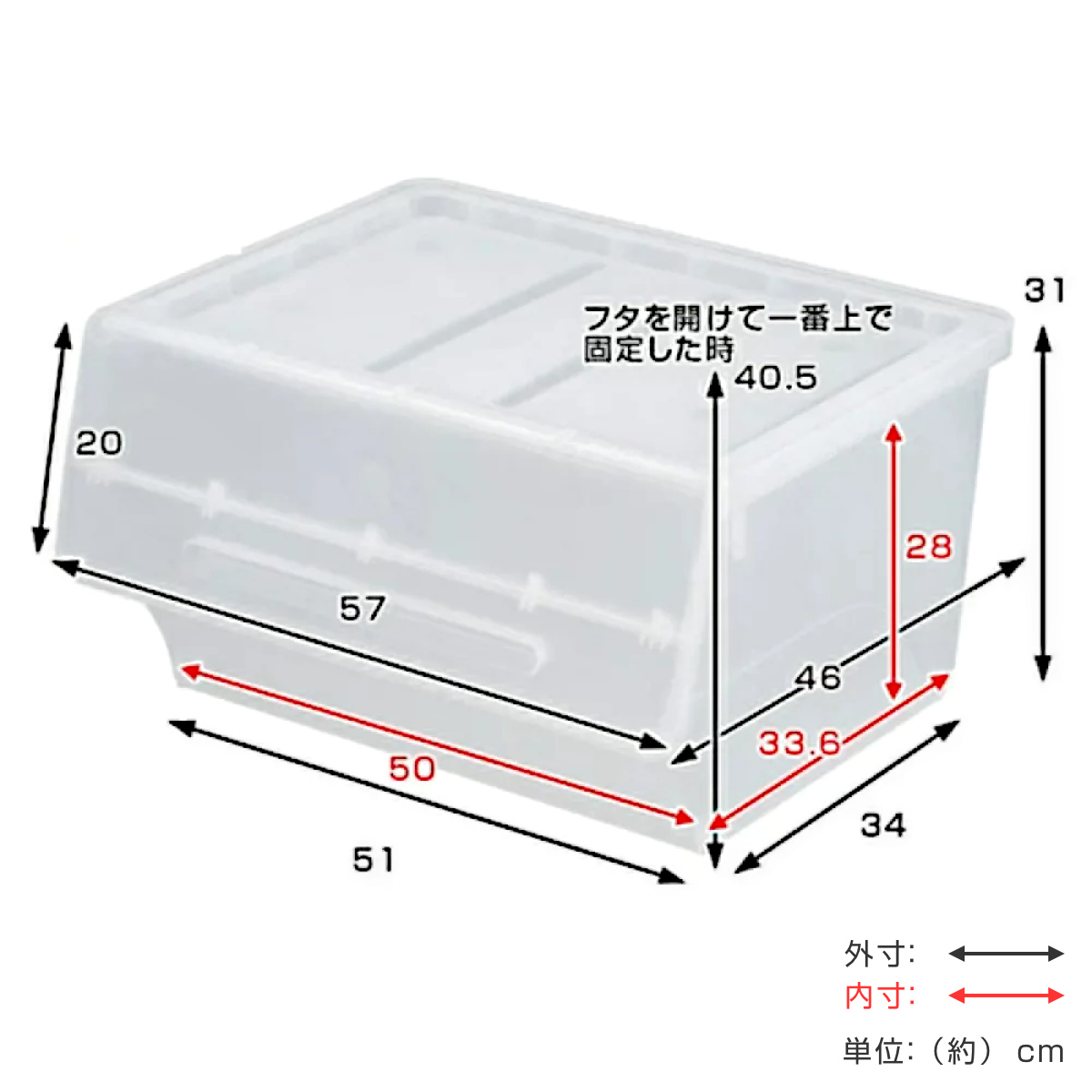 収納ボックス 前開き ナチュラ フロックワイド30 深型 幅57×奥行46×高さ31cm 3個セット ( 収納ケース 収納 おもちゃ箱 衣類収納 扉付き 積み重ね スタックボックス ストッカー 衣装ケース 日本製 クローゼット キッチン )