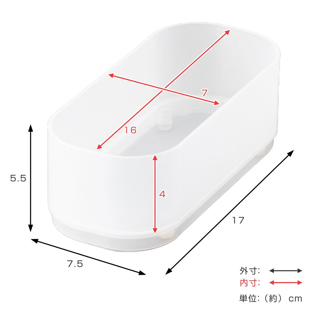 収納ケース 2個入り インケース SS 小物入れ 幅7.5×奥行17×高さ