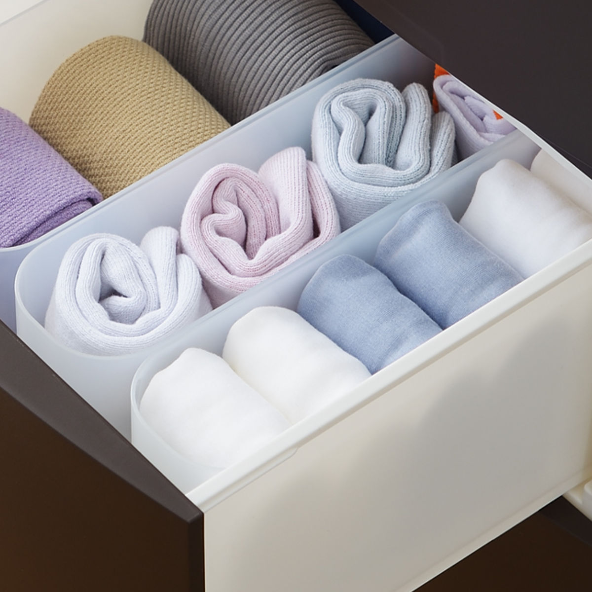 収納ケース インケース SL 小物入れ 幅7.5×奥行34×高さ10cm ( 収納 引き出し 仕切りケース 小物収納 収納ボックス 仕切り 小物ケース 日本製 ケース ボックス 積み重ね スタッキング プラスチック 整理整頓 キッチン収納 )