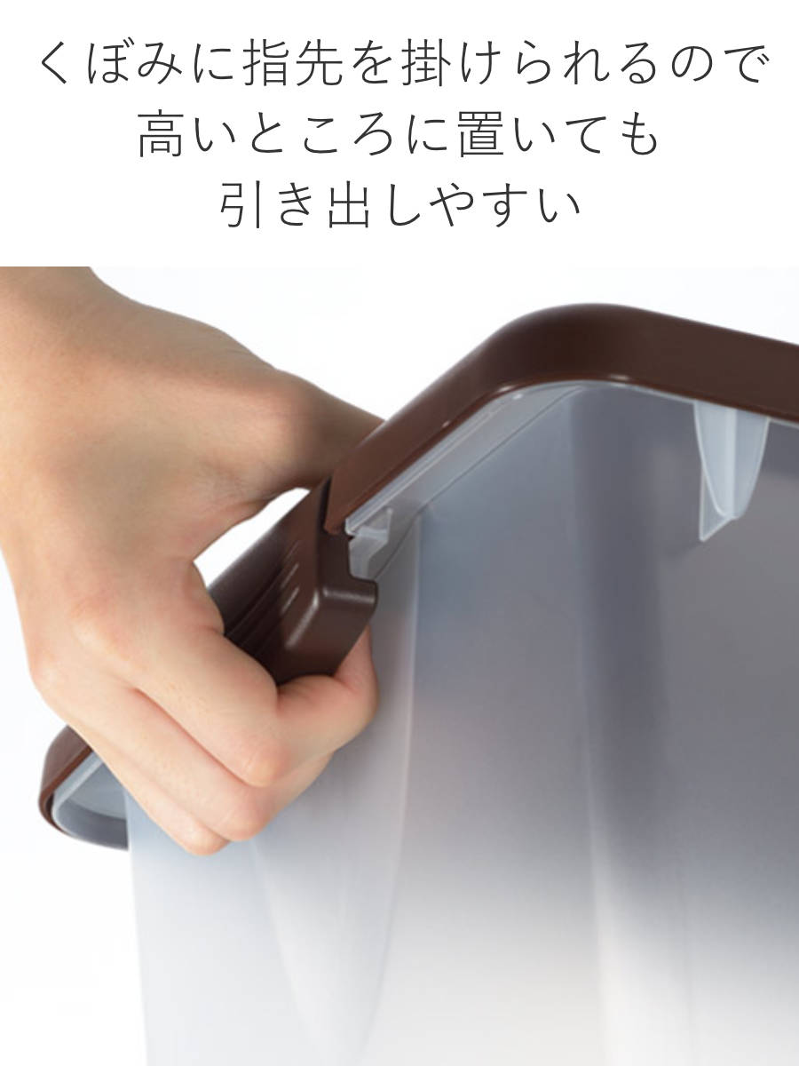 収納ボックス ハコス Mサイズ ふた付き 棚上 ( 収納ケース 収納BOX ボックス ケース 箱 ハコ クローゼット 収納 衣類 おもちゃ箱 プラスチック おもちゃ 玩具 収納用品 ぬいぐるみ 重ねる 重なる ) 【クリアホワイト】 クリアホワイト